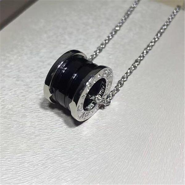 B Luxury jewelry factory high-quality necklace 18k gold white gold yellow gold rose gold Black ceramic inlay necklace