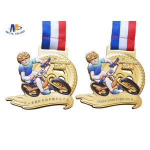 Round Banlance Bike 65MM Stock Medals With Ribbon