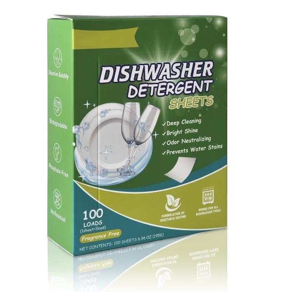 Buy Dishwasher Sheets No Residue Household Cleaning Easy Use Eco Friendly at wholesale prices