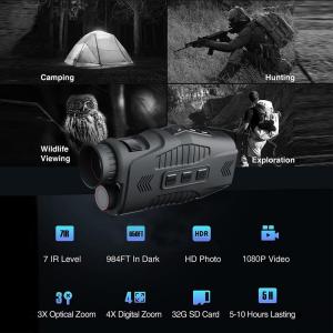 Red Low Light Digital Infrared Goggles Binoculars Hunting Night Vision