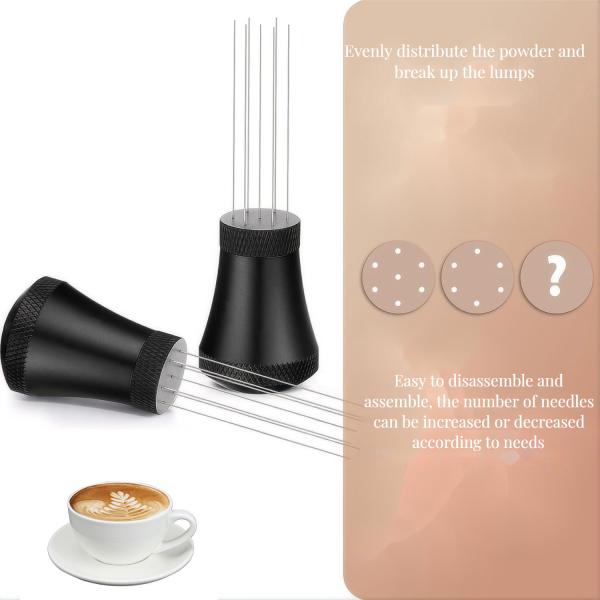 Espresso Distribution Tool Set with Stainless Steel Powder Needles Mixer Stand Perfect