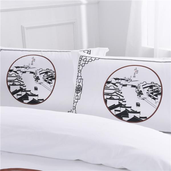 173 * 118 Fabric Density Pure Cotton White Chinese Bed Sheets and Quilt Covers