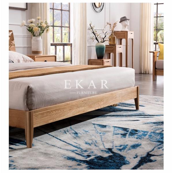 Modern Simple Solid Oak Wood Bed Designer Furniture