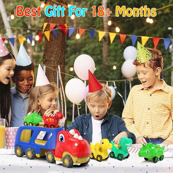 Battery-Free Friction Power Dino Transport Carrier Truck Ideal for 18M Boys 1 24 Scale