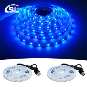 China 5V 8mm 120LEDs Blue LED Strip Light Electroplate SMD2835 Ideal for Indoor and Outdoor on sale