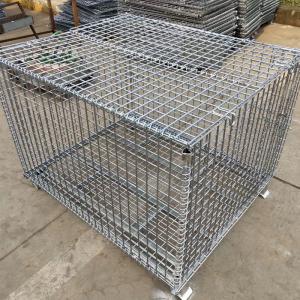 Space Saving Foldable Metal Mesh Storage Containers For Convenient Storage And