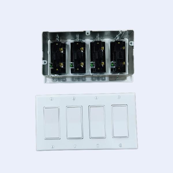 Buy RUFFIN Four Gang Wall Light Switch Plaster Ring Pre Fabrication at wholesale prices