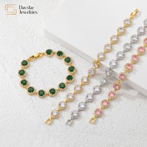 Women 18k Gold Bracelet Jewelry , Zircon Natural Diamond Bracelet