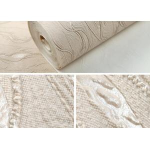 Flower Pattern Washable Vinyl Wallpaper , Modern Embossed Wallpaper PVC
