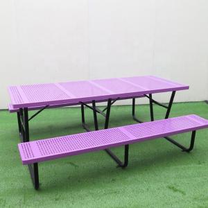 Patio Furniture Garden Picnic Table Bench Set Table Outdoor Top Punching Garden