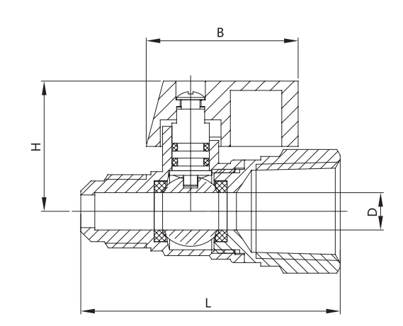 CNC Machine Male Female Ball Valve Iso19001 Brass Gas Shut Off Valve 10 Bar