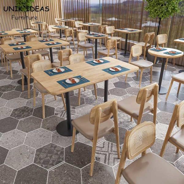 Buy 80cm 110cm Wooden Table And Chair For Restaurant Booth Commercial at wholesale prices