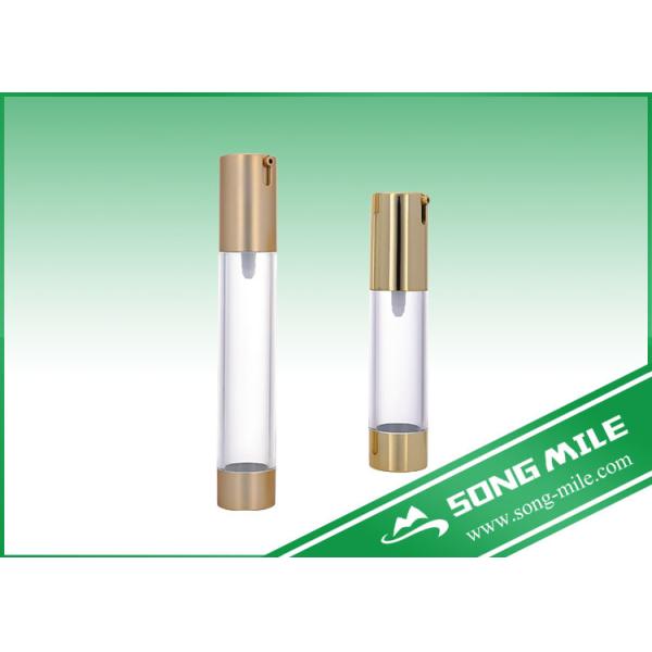 Silver Gold Pump Airless Bottle Airless Bottle 50ml 30ml 15ml