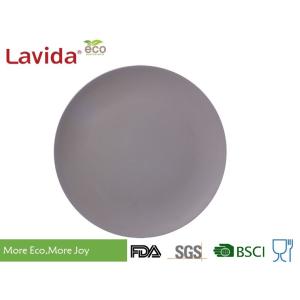 Gray Solid Color Bamboo Fibre Plates High Strength Non - Flammable For Household