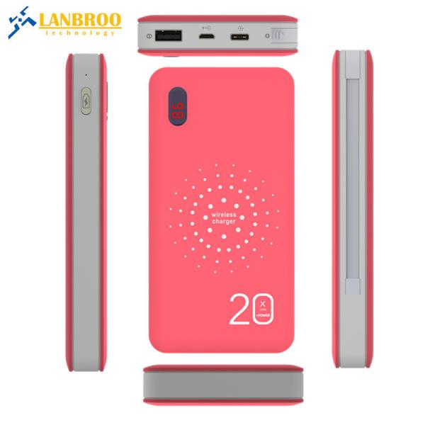 LPW-03 Power Bank Wireless Charger 20000MAH Wireless Power Bank with Built-in