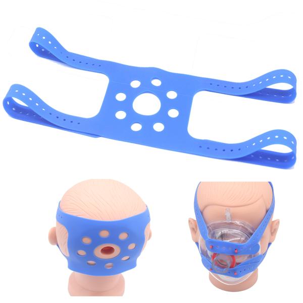 Buy Medical Silicone Anesthesia Mask Strap Adjustable Transparent Blue at wholesale prices