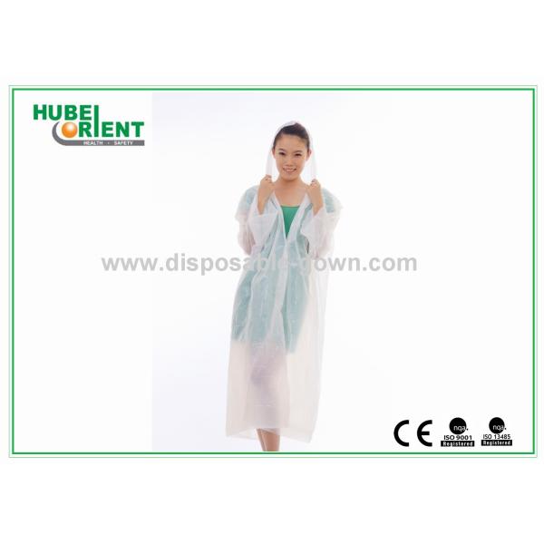 Waterproof Disposable PE Visitor Coat/Transparent Plastic PE Disposable Visitor Coats
