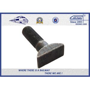 Durable T Head Short Rod Railway Bolt Plain Surface Custom Made