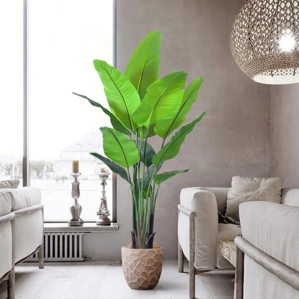 artificial palm tree plants 4 ft 5.3 ft 6 ft best artificial bird of paradise plant Greenery Bonsai Tropical Artificial Plant for Party Hotel Wedding