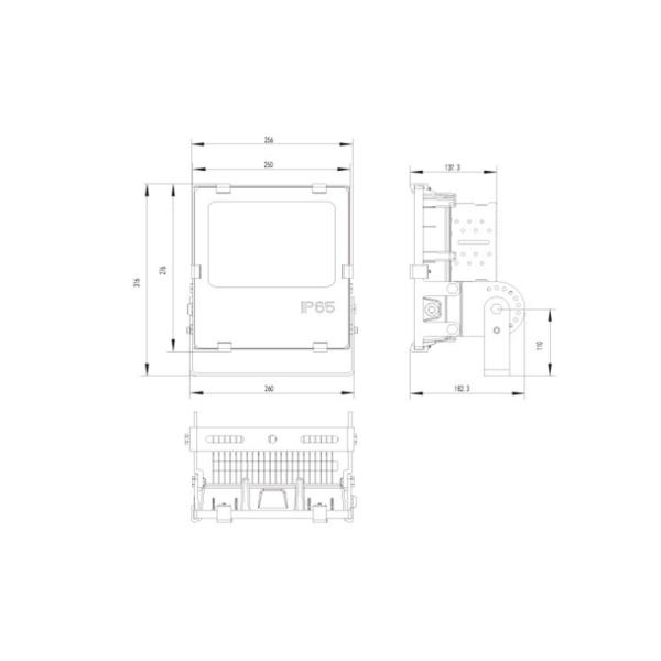 CE Approve Outdoor LED Spotlights 100W 9000Lm 36V 2 Year Warranty