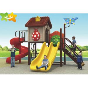 Colorful Garden Outside Plastic Playground Equipment Slide 12 Months Warranty