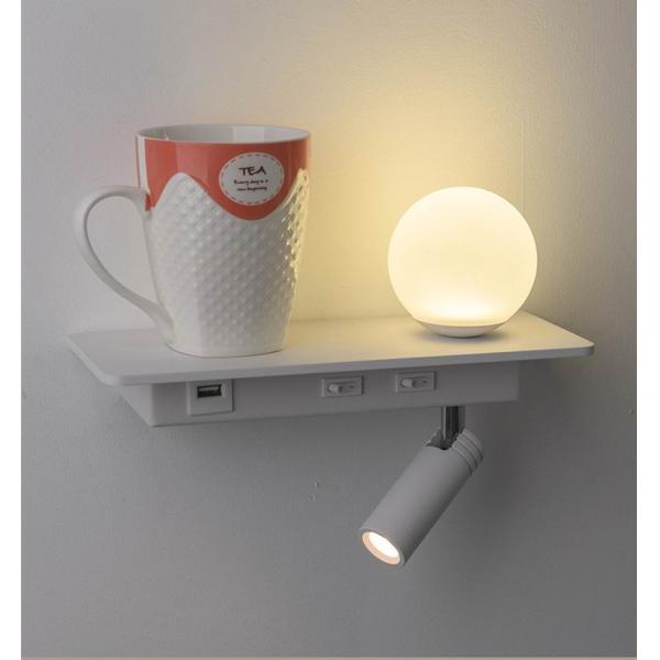 USB led reading light 3W beadboard wall lighting led bed lamp headboard acrylic ball light bedside wall lamp background