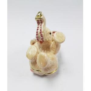 Animal jewelry box meatl pewter elephant trinket box elephant trinket box