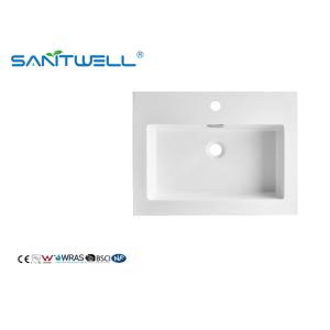 Small Size SWF604 Modern Style Semi- Counter Basins Thick Edge Glossy White