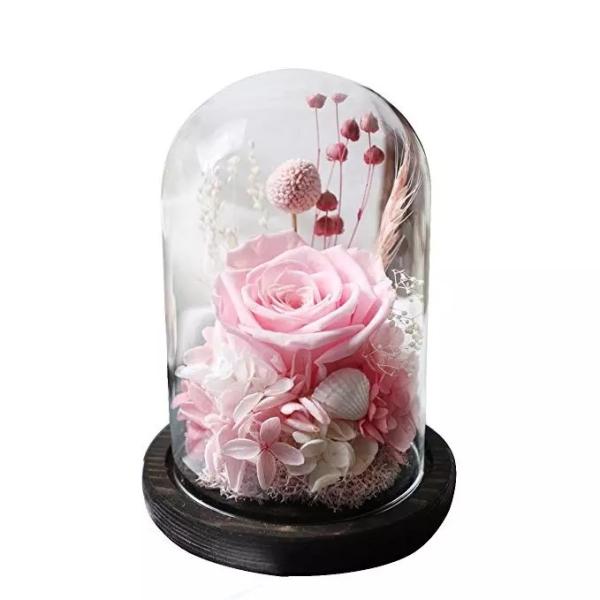Popular Long lasting flowers arrangement preserved rose in glass rose gift real rose