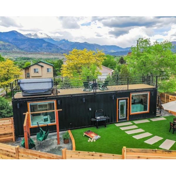 50/75/100mm Wave Sandwich Panel Wall Prefabricated Steel Container House for Hotel 20ft Wooden Prefabricated Family Apartment