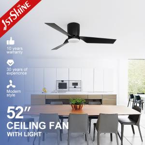 Quality DC Motor ABS Blade Black Modern Ceiling Fan Small And Low Profile for sale