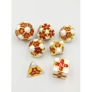Baroque 7 Piece Polyhedral Gaming Dice Set Metal Sharp Edge For RPG