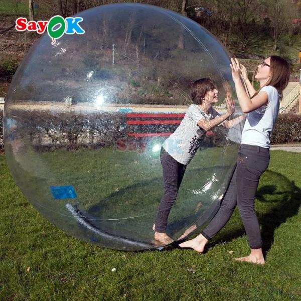 Inflatable Floating Roller Aqua Zorbing Ball Transparent PVC Cylinder Human Water Bubble Ball for Water Game