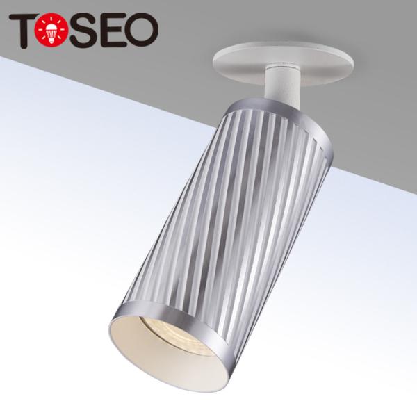 Buy Black Aluminium GU10 Downlights Cylinder Surface Mounted Spotlight Adjustable at wholesale prices