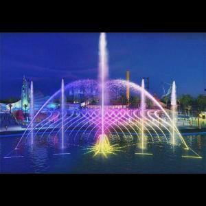 led light drawing fountain computer controlled nozzle water fountain underwater