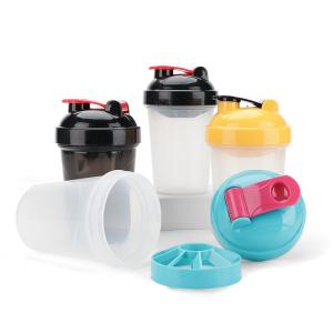 550ml Custom Logo Protein Shaker With Mixer Ball Water Bottle BPA FREE For Gym