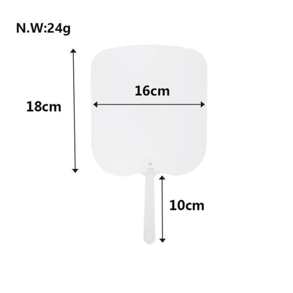 DIY Double-Sided Printed PET Plastic Sublimation Advertising Fan Promotional Gift Custom Hand Fans