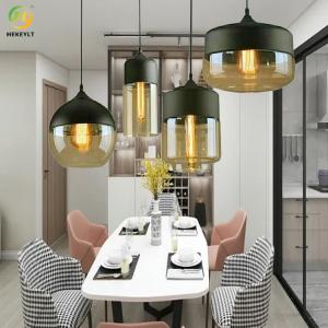 Indoor Hotel Modern Pendant Light E26 With Glass Shade
