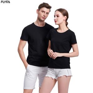 Flyita Custom Wholesale Short Sleeve Men And Women Cotton T Shirt Round Neck