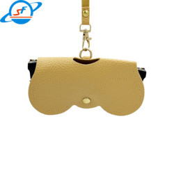 High Durability Leather Folding Sunglasses Case Customized Packings