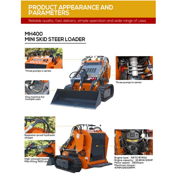 China Epa Engine Multione Articulated Mini Skid Steer Loaders With Attachments