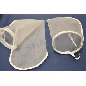 High Removal Efficiency Nylon Filter Bags , Filter Media Bags With Steel Ring
