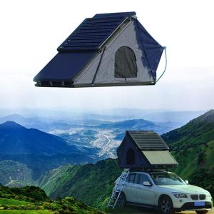 Gray Car Side Awning Rooftop Triangle Awning Waterproof 4x4