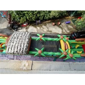Commercial Giant Inflatable Obstacle Course Zoo Adventure Obstacle Course Bounce