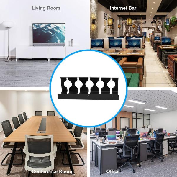 Single Tier Cable Organizer Tray for Functional Cable Management on Home Office Desk