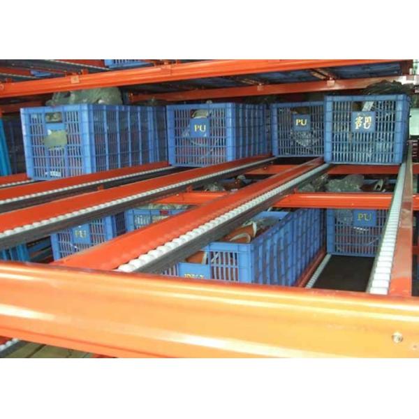 Orange / Blue Shuttle Pallet Racking Storage System , Selective Pallet Racking System