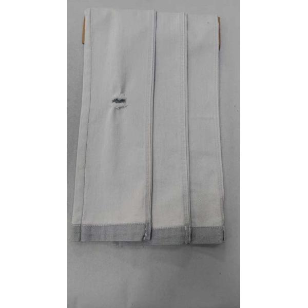 Medium Elastic Siro 375GSM White/Gray with full width 178-180cm construction 7+7×8/55/75TC Denim fabric JSD3413