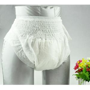 Highly OEM ODM Soft Breathable Cotton Topsheet Pants Diapers with Original Woven