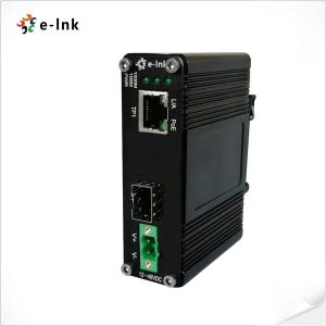 12-48V DC Input DIN Rail Industrial Grade Gigabit 30W PoE Media Converter with