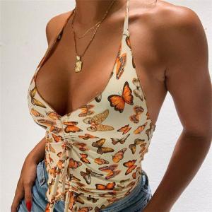 Sexy Low Cut Backless Slim Women's Halter Tank Tops